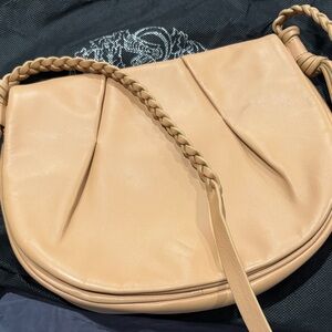 Vince Camuto Braided Strap Tan Crossbody Bag